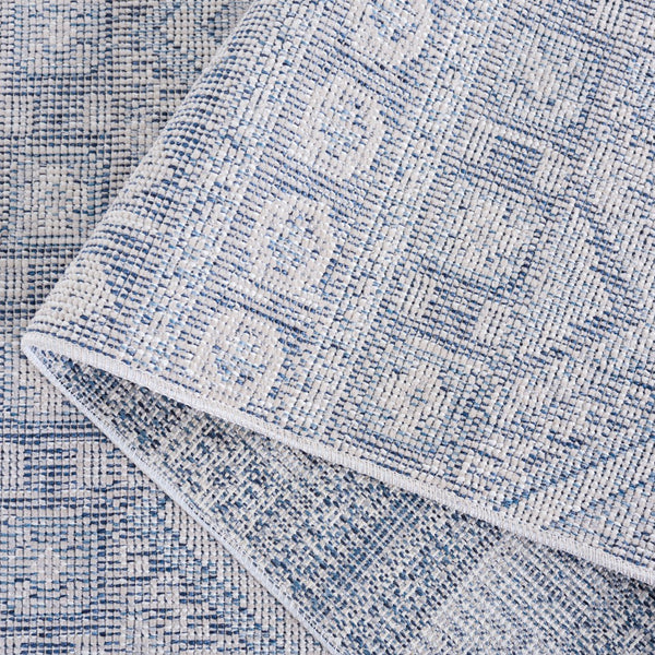 Safavieh Hammock Elegant Area Rug In Ivory And Grey - Soft Chenille Polyester For Effortless Style And Comfort Grey ,Blue Chenille Polyester Hak306f-9