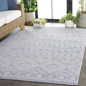 Safavieh Hammock Elegant Transitional Area Rug – Stylish Power Loomed Chenille Polyester For Any Room Decor Grey ,Blue Chenille Polyester Hak306f-5