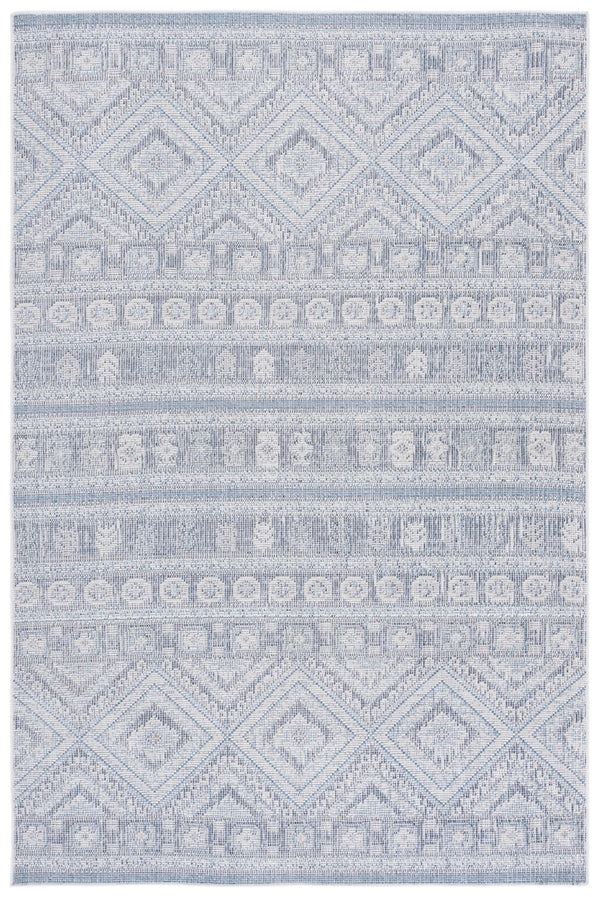 Safavieh Hammock Elegant Area Rug In Ivory And Grey - Soft Chenille Polyester For Effortless Style And Comfort Grey ,Blue Chenille Polyester Hak306f-9