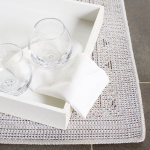 Safavieh Hammock Area Rug - Elegant Chenille Polyester, Soft Texture, Easy Maintenance, Perfect For Home Decor Ivory ,Grey Chenille Polyester Hak308a-5