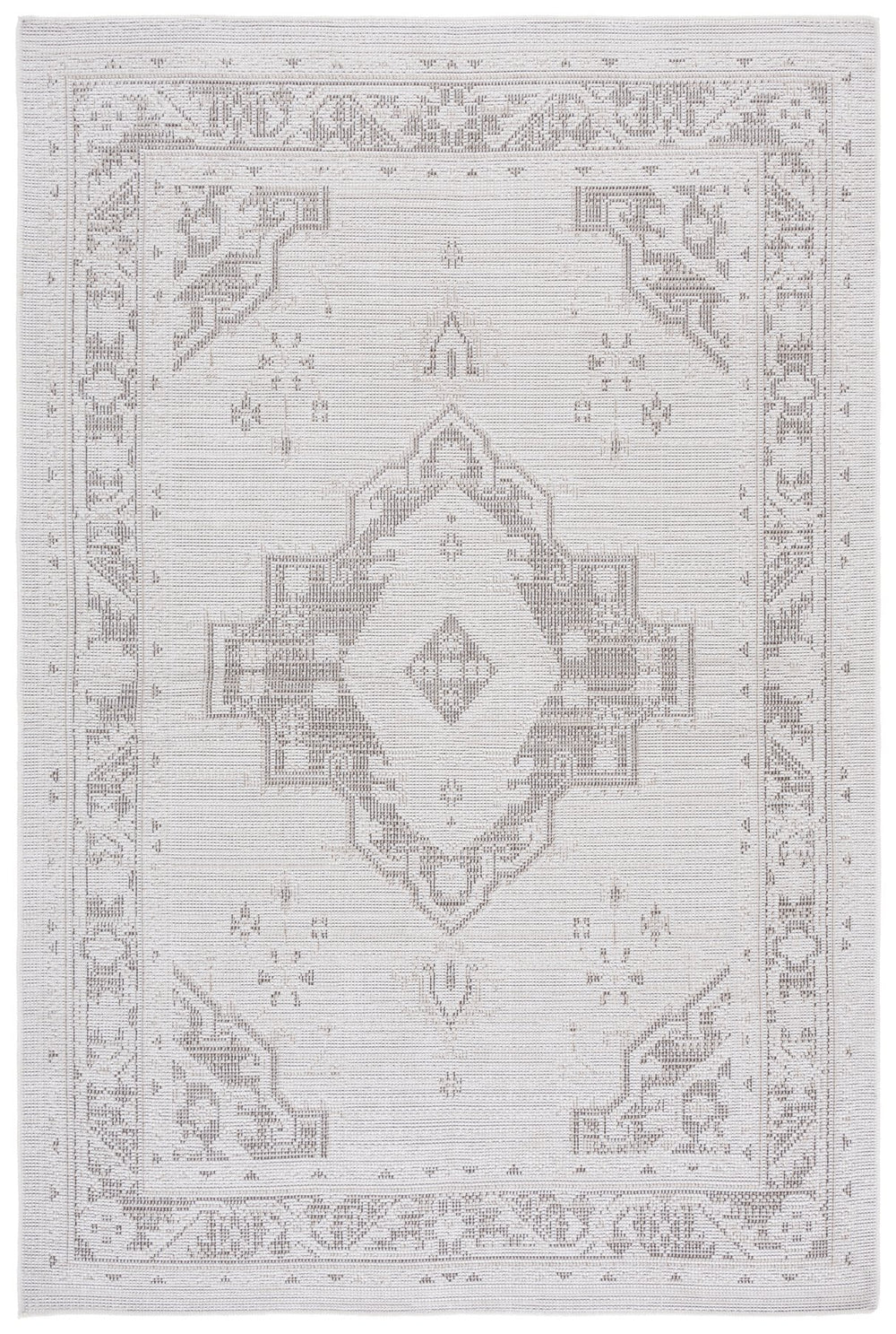 Safavieh Hammock Area Rug - Elegant Chenille Polyester, Soft Texture, Easy Maintenance, Perfect For Home Decor Ivory ,Grey Chenille Polyester Hak308a-5