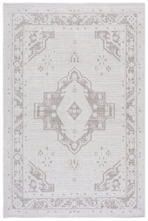 Safavieh Hammock Area Rug - Elegant Chenille Polyester, Soft Texture, Easy Maintenance, Perfect For Home Decor Ivory ,Grey Chenille Polyester Hak308a-5