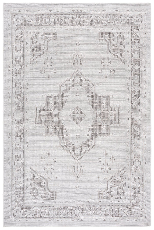 Safavieh Hammock Area Rug - Elegant Chenille Polyester, Soft Texture, Easy Maintenance, Perfect For Home Decor Ivory ,Grey Chenille Polyester Hak308a-5