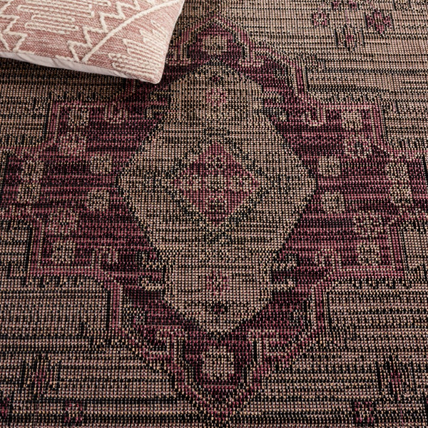 Safavieh Hammock Traditional Area Rug In Elegant Ivory And Grey - Timeless Style For Modern Living Spaces Dark Beige ,Burgundy Chenille Polyester Hak308b-9