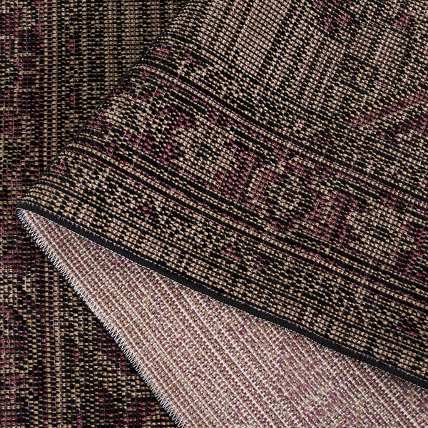 Safavieh Hammock Area Rug - Elegant Chenille Polyester, Soft Texture, Easy Maintenance, Perfect For Home Decor Dark Beige ,Burgundy Chenille Polyester Hak308b-5