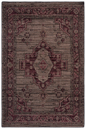 Safavieh Hammock Traditional Area Rug In Elegant Ivory And Grey - Timeless Style For Modern Living Spaces Dark Beige ,Burgundy Chenille Polyester Hak308b-9