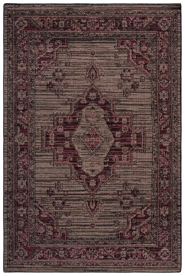 Safavieh Hammock Traditional Area Rug In Elegant Ivory And Grey - Timeless Style For Modern Living Spaces Dark Beige ,Burgundy Chenille Polyester Hak308b-9