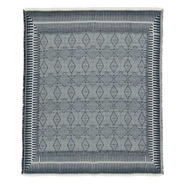 Jaipur Living Jaipur Living Geometric Cotton Acrylic Throw with Fringe Trim Boho Bedroom Accent THR100298