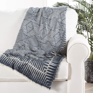 Jaipur Living Jaipur Living Geometric Cotton Acrylic Throw with Fringe Trim Boho Bedroom Accent THR100298