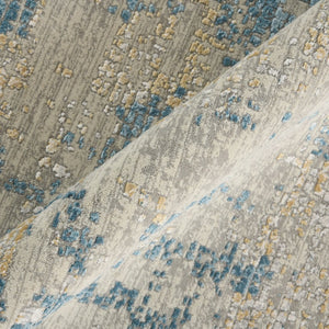 Amer Rugs Hamilton Contemporary Power-loom Area Rug - Plush Soft Design, Durable Artistry For Modern Spaces Ivory,Blue Viscose, Polyester Ham20203