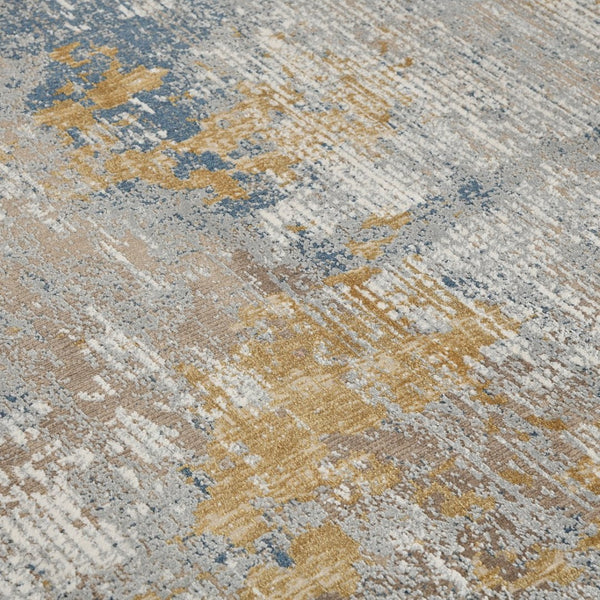 Amer Rugs Hamilton Contemporary Power-loom Area Rug - Plush Soft Design, Durable Artistry For Modern Spaces Gold Viscose, Polyester Ham30203