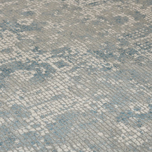 Amer Rugs Hamilton Contemporary Power-loom Area Rug - Plush, Durable Design For Modern Home Décor Enhancement Gray,Blue Viscose, Polyester Ham40203