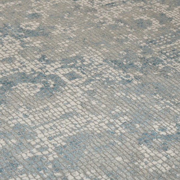 Amer Rugs Hamilton Contemporary Power-loom Area Rug - Plush, Durable Design For Modern Home Décor Enhancement Gray,Blue Viscose, Polyester Ham40203