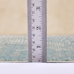 Amer Rugs Hamilton Contemporary Power-loom Area Rug - Plush, Durable Design For Modern Home Décor Enhancement Gray,Blue Viscose, Polyester Ham40203