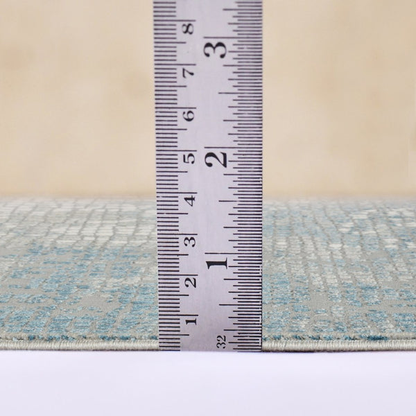 Amer Rugs Hamilton Contemporary Power-loom Area Rug - Plush, Durable Design For Modern Home Décor Enhancement Gray,Blue Viscose, Polyester Ham40203