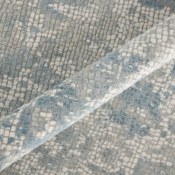 Amer Rugs Hamilton Contemporary Power-loom Area Rug - Plush, Durable Design For Modern Home Décor Enhancement Gray,Blue Viscose, Polyester Ham40203