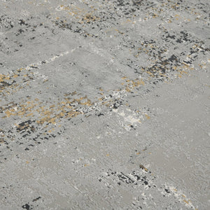 Amer Rugs Hamilton Contemporary Power-loom Area Rug - Plush Soft Design, Durable Artistry For Modern Spaces Gray,Gold Viscose, Polyester Ham50203