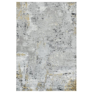 Amer Rugs Hamilton Contemporary Power-loom Area Rug - Plush Soft Design, Durable Artistry For Modern Spaces Gray,Gold Viscose, Polyester Ham50203