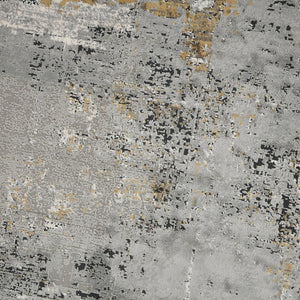 Amer Rugs Hamilton Contemporary Power-loom Area Rug - Plush Soft Design, Durable Artistry For Modern Spaces Gray,Gold Viscose, Polyester Ham50203