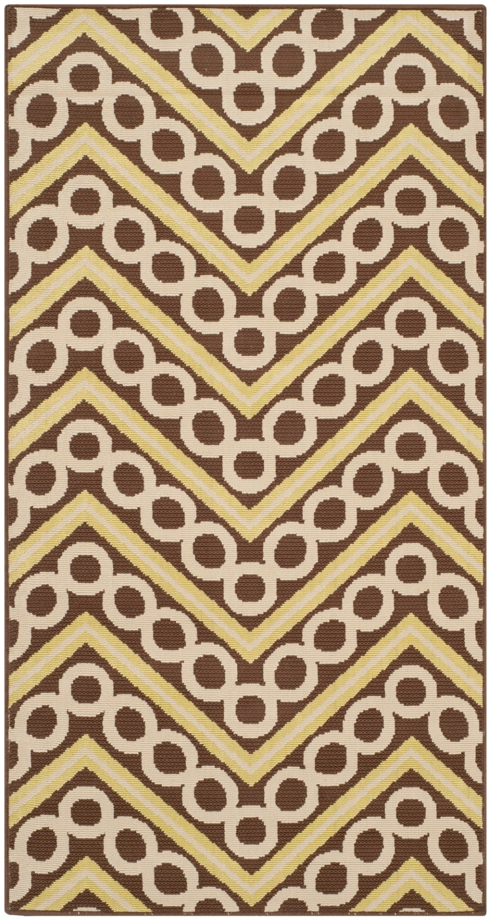 Safavieh Hampton 513 Power Loomed  Rug Brown / Ivory HAM513AB-3
