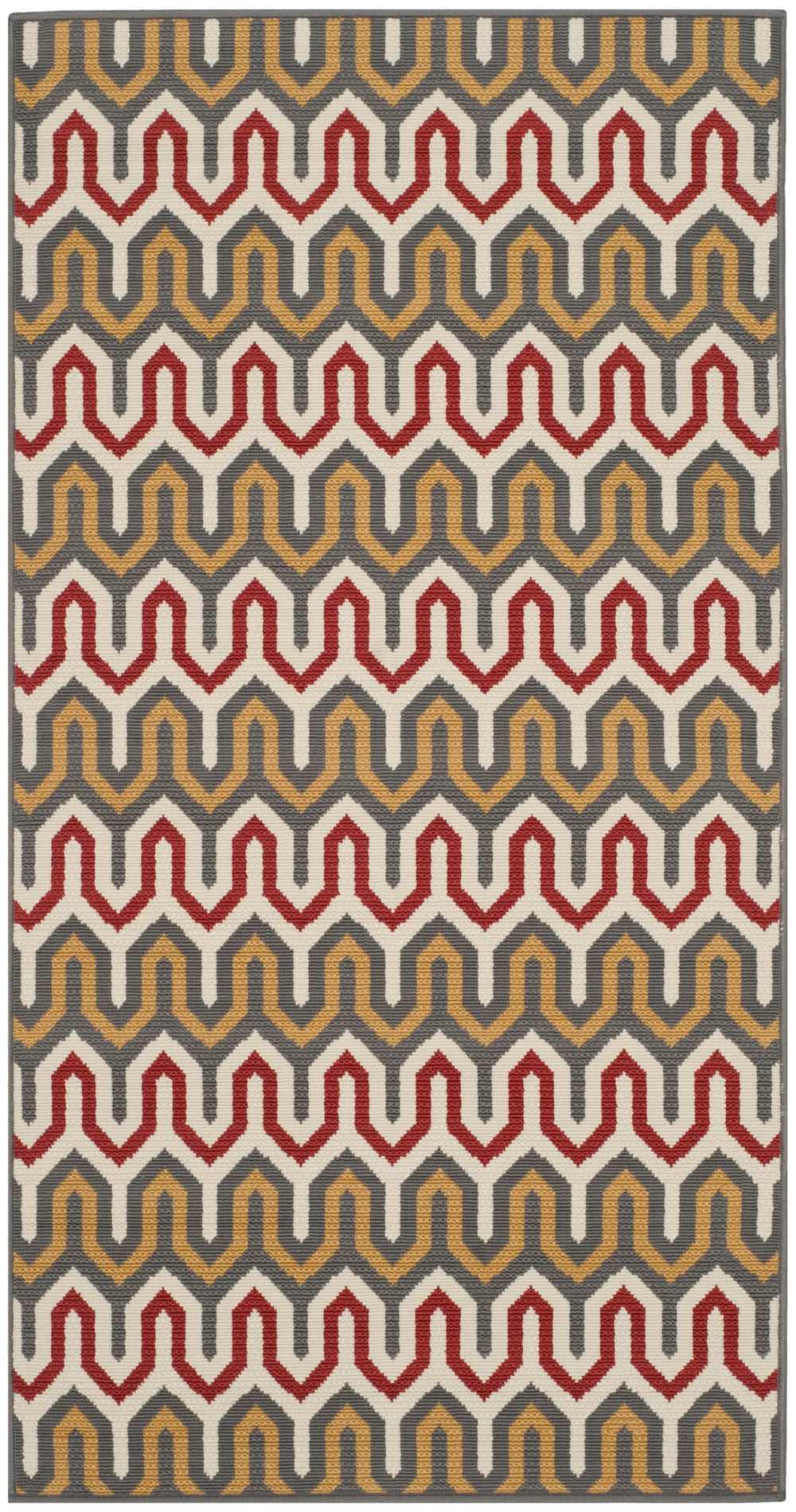 Safavieh Hampton 516 Power Loomed  Rug Light Blue / Green HAM516AL-3