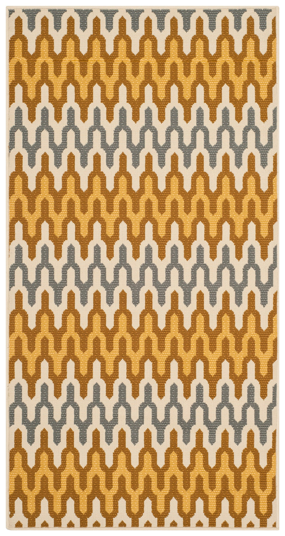 Safavieh Hampton Camel Brown Area Rug - Stylish 2'7"X5' Geometric Design, Indoor/Outdoor Durability, Oeko-tex Certified Camel ,Brown Polypropylene (Full Outdoor) Ham518ac-3