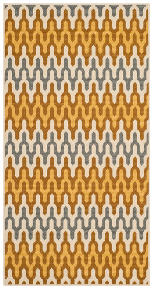 Safavieh Hampton Camel Brown Area Rug - Stylish 2'7"X5' Geometric Design, Indoor/Outdoor Durability, Oeko-tex Certified Camel ,Brown Polypropylene (Full Outdoor) Ham518ac-3