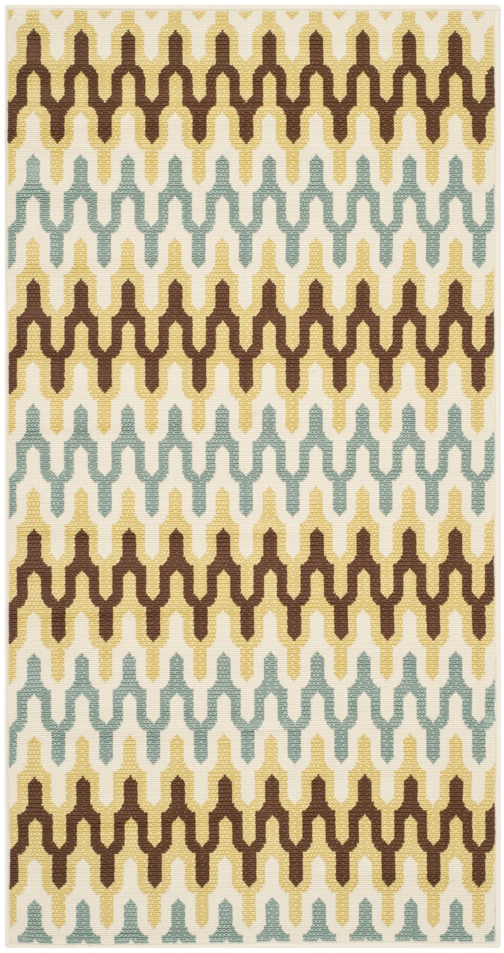 Safavieh Hampton 518 Power Loomed  Rug Green / Light Blue HAM518AG-3