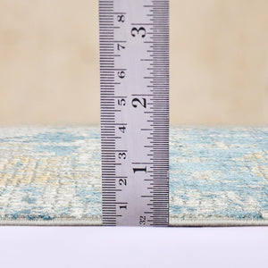 Amer Rugs Hamilton Contemporary Power-loom Area Rug - Plush Soft Design, Durable Artistry For Modern Spaces Gold,Blue Viscose, Polyester Ham60203