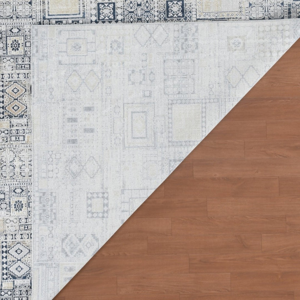 Amer Rugs Hamilton Modern Aztec Power-loom Area Rug - Luxurious Plush Design For Stylish Home Décor Ivory,Gold Viscose, Polyester Ham70203