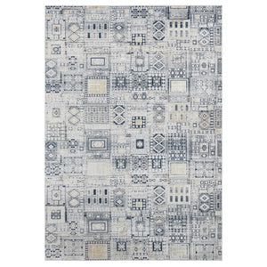Amer Rugs Hamilton Modern Aztec Power-loom Area Rug - Luxurious Plush Design For Stylish Home Décor Ivory,Gold Viscose, Polyester Ham70203