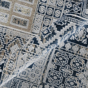 Amer Rugs Hamilton Modern Aztec Power-loom Area Rug - Luxurious Plush Design For Stylish Home Décor Ivory,Gold Viscose, Polyester Ham70203