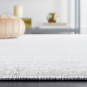 Safavieh Hanna Power Loomed Polyester Blend Area Rug Soft Ivory Tonal Accent for Modern Spaces 3'-0" x 5'-0" 45% Polypropylene, 45% Polyester, 10% Shiny Polyester HAN104A-3