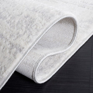 Safavieh Hanna Power Loomed Polyester Blend Area Rug Soft Ivory Tonal Accent for Modern Spaces 3'-0" x 5'-0" 45% Polypropylene, 45% Polyester, 10% Shiny Polyester HAN104A-3