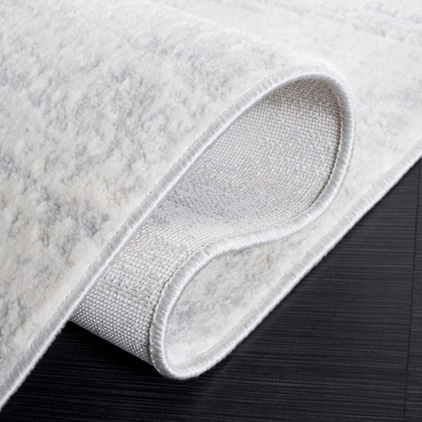 Safavieh Hanna Power Loomed Polyester Blend Area Rug Soft Ivory Tonal Accent for Modern Spaces 6'-0" x 9'-0" 34% Cotton, 33% Polypropylene, 33% Polyester HAN104A-6