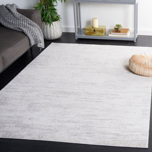 Safavieh Hanna Power Loomed Polyester Blend Area Rug Soft Ivory Tonal Accent for Modern Spaces 6'-0" x 9'-0" 34% Cotton, 33% Polypropylene, 33% Polyester HAN104A-6