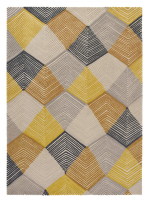Brink & Campman Harlequin Rhythm Grey/Blue/Brown/Yellow 8'2" x 11'6"