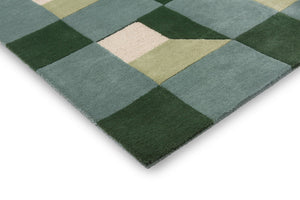 Brink & Campman Harlequin Blocks 100% Pure New Wool Handtufted Rug Fern 100% pure new wool 141907170240-BRINK-CAMPMAN