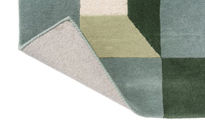 Brink & Campman Harlequin Blocks 100% Pure New Wool Handtufted Rug Fern 100% pure new wool 141907170240-BRINK-CAMPMAN