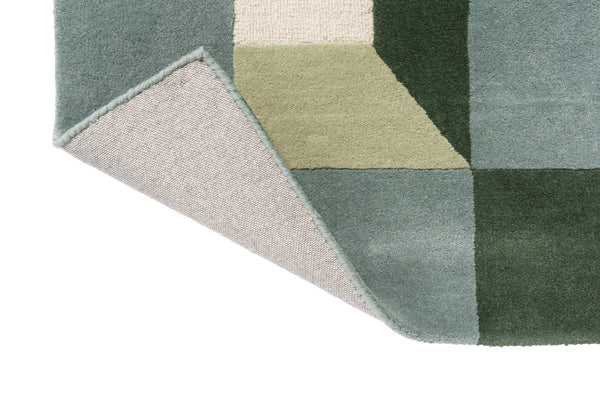 Brink & Campman Harlequin Blocks 100% Pure New Wool Handtufted Rug Fern 100% pure new wool 141907170240-BRINK-CAMPMAN