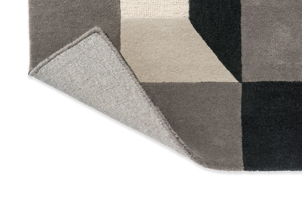 Brink & Campman Harlequin Blocks 100% Pure New Wool Handtufted Rug Slate 100% pure new wool 141904250350-BRINK-CAMPMAN