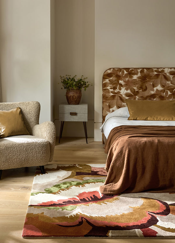 Brink & Campman Harlequin Calathea 87% Pure New Wool / 13% Viscose Handtufted Rug Amber,Brazilian Rosewo 87% pure new wool   13% viscose 142907250350-BRINK-CAMPMAN