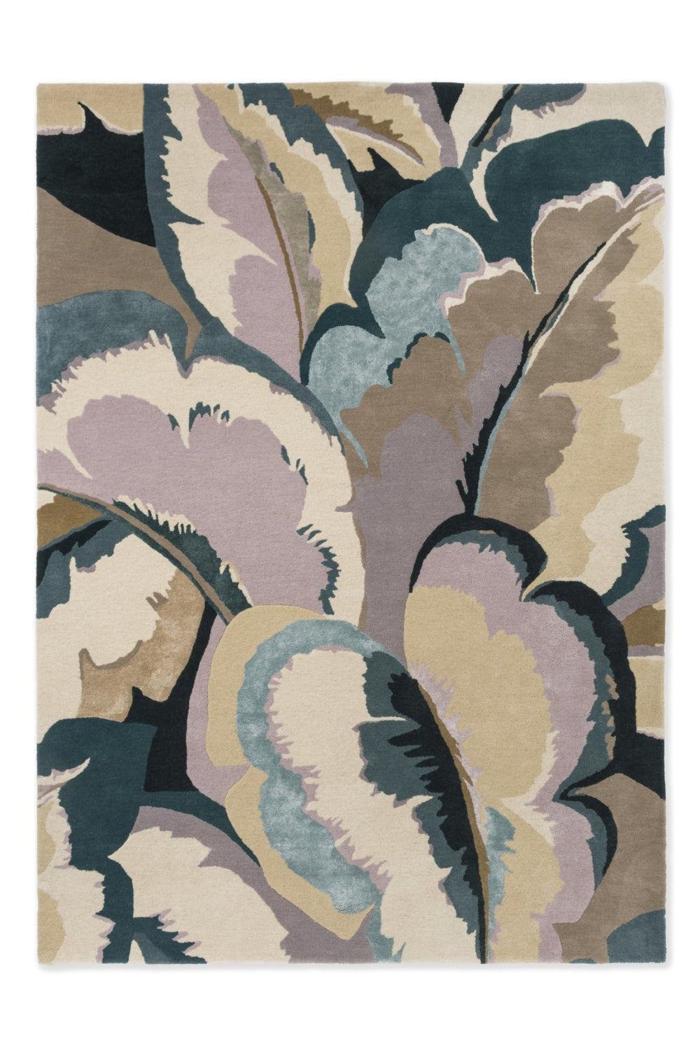 Brink & Campman Harlequin Calathea 87% Pure New Wool / 13% Viscose Handtufted Rug Shiitake,Wild Water 87% pure new wool   13% viscose 142905200280-BRINK-CAMPMAN