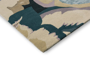 Brink & Campman Harlequin Calathea 87% Pure New Wool / 13% Viscose Handtufted Rug Shiitake,Wild Water 87% pure new wool   13% viscose 142905200280-BRINK-CAMPMAN