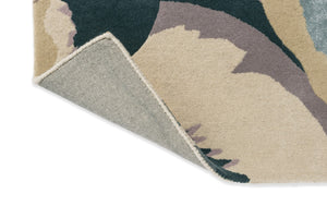 Brink & Campman Harlequin Calathea 87% Pure New Wool / 13% Viscose Handtufted Rug Shiitake,Wild Water 87% pure new wool   13% viscose 142905200280-BRINK-CAMPMAN