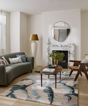 Brink & Campman Harlequin Calathea 87% Pure New Wool / 13% Viscose Handtufted Rug Shiitake,Wild Water 87% pure new wool   13% viscose 142905200280-BRINK-CAMPMAN