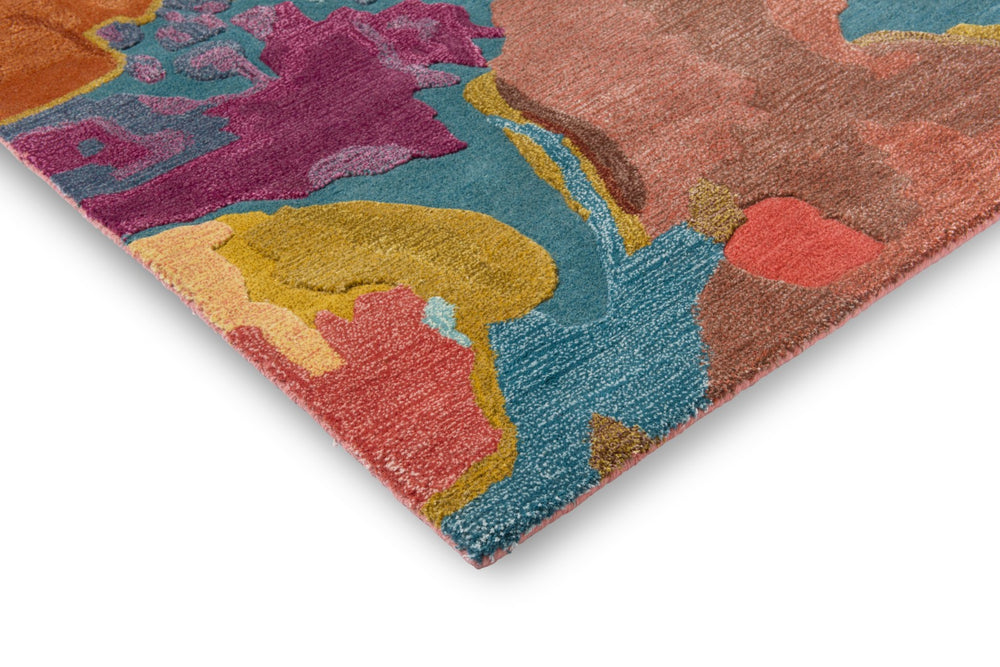 Brink & Campman Harlequin Foresta 60% Pure New Wool / 40% Viscose Handtufted Rug Rosewood,Huckleberry 60% pure new wool   40% viscose 143503140200-BRINK-CAMPMAN