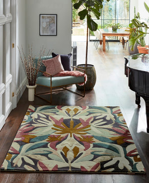 Brink & Campman Harlequin Melora Positano/Succulent/Gold Blue/Brown/Beige 8'2" x 11'6"