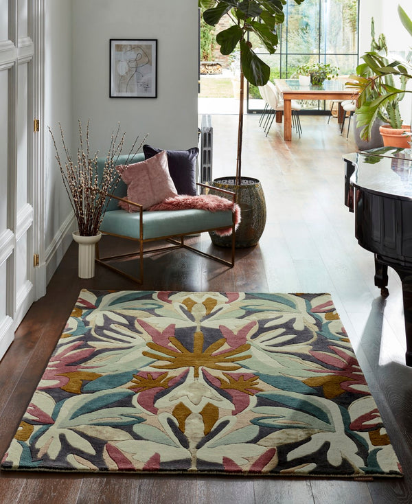 Brink & Campman Harlequin Melora Positano/Succulent/Gold Blue/Brown/Beige 8'2" x 11'6"