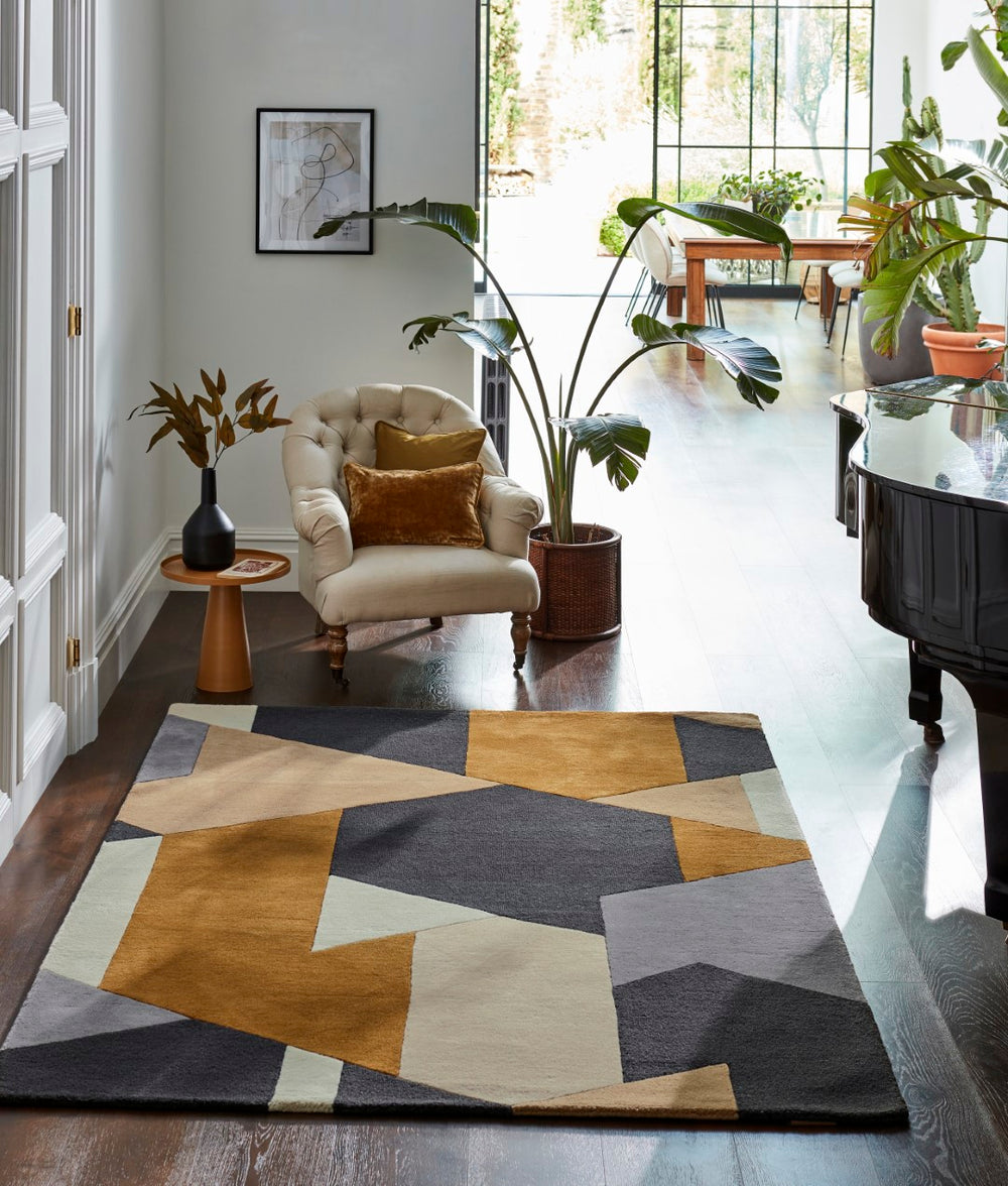 Brink & Campman Harlequin Popova Caramel/Slate/Shell Grey/Brown/Beige 8'2" x 11'6"